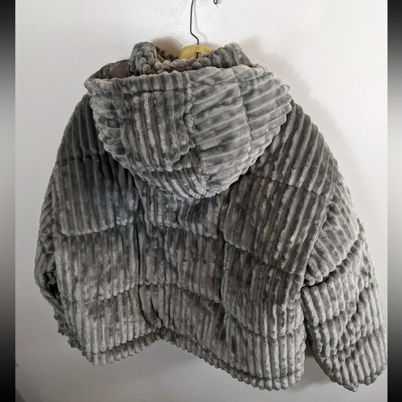 NWT American Eagle Outfitters Gray Fleece Jacket Size S - Picture 2 of 5